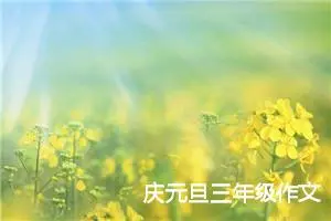 庆元旦三年级作文
