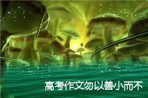 高考作文勿以善小而不为800字
