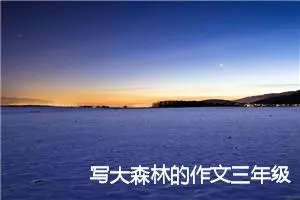 写大森林的作文三年级