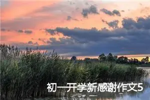 初一开学新感谢作文500字
