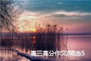 高三高分作文(精选5篇)