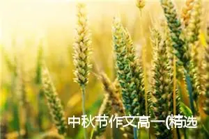 中秋节作文高一(精选5篇)