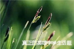 真正的英雄中学生话题作文(精选5篇)