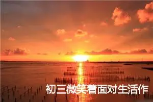 初三微笑着面对生活作文怎么写(精选5篇)